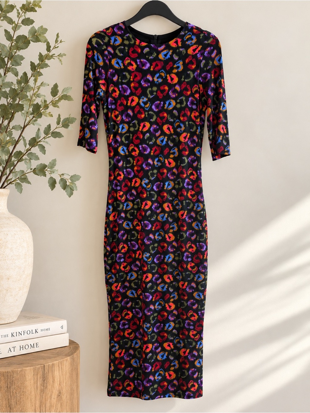 Farm Rio Multicolor Leopard Print Lined Midi Dress – Size M